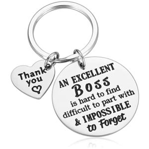 3/$25 An Excellent Boss Is Hard To Find Stainless Steel Keychain NEW